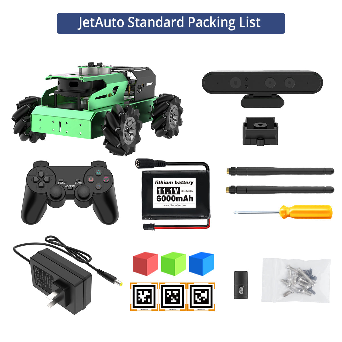 Hiwonder JetAuto ROS Robot Car Powered by Jetson Nano with Lidar Depth Camera Touch Screen, Support SLAM Mapping and Navigation
