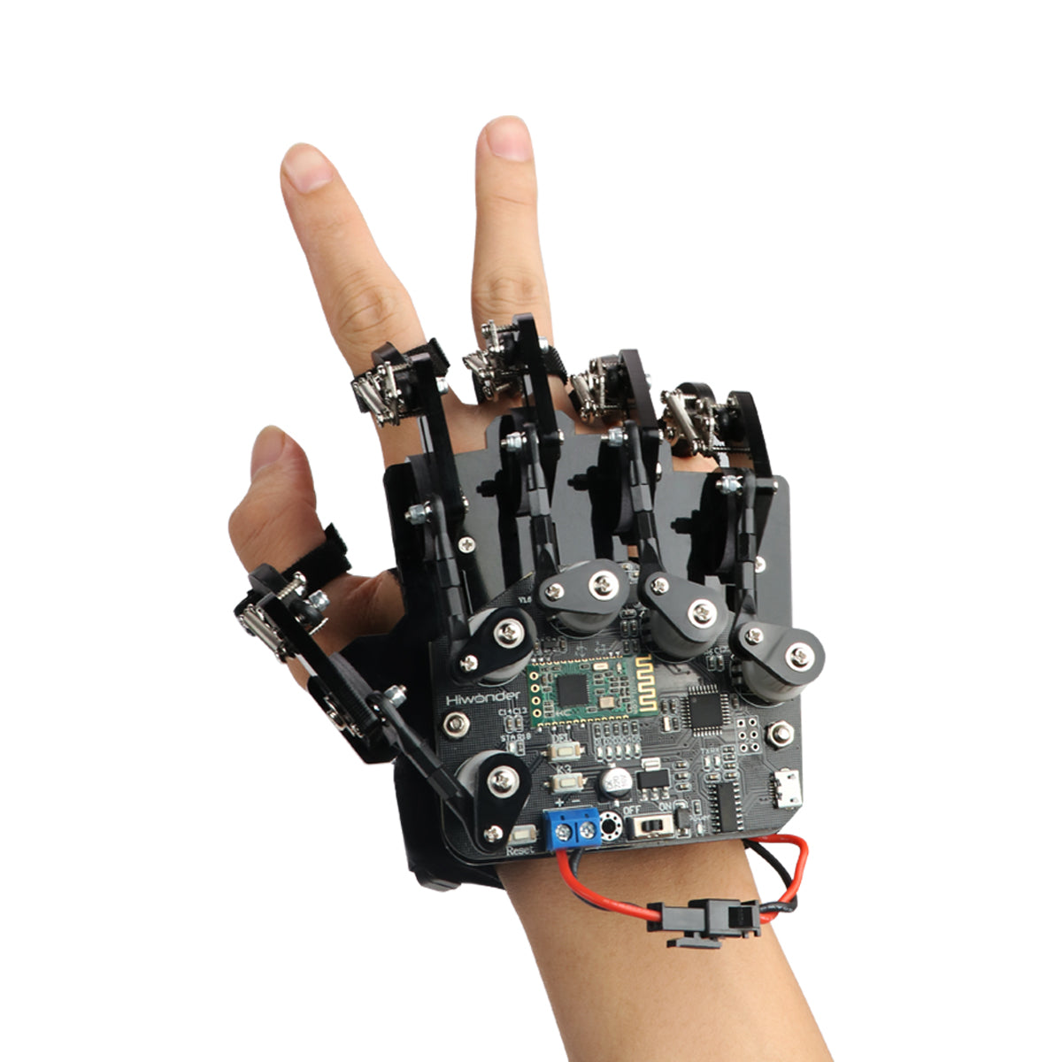 Hiwonder Wireless Glove Open-source Somatosensory Mechanical Glove for Robot Control