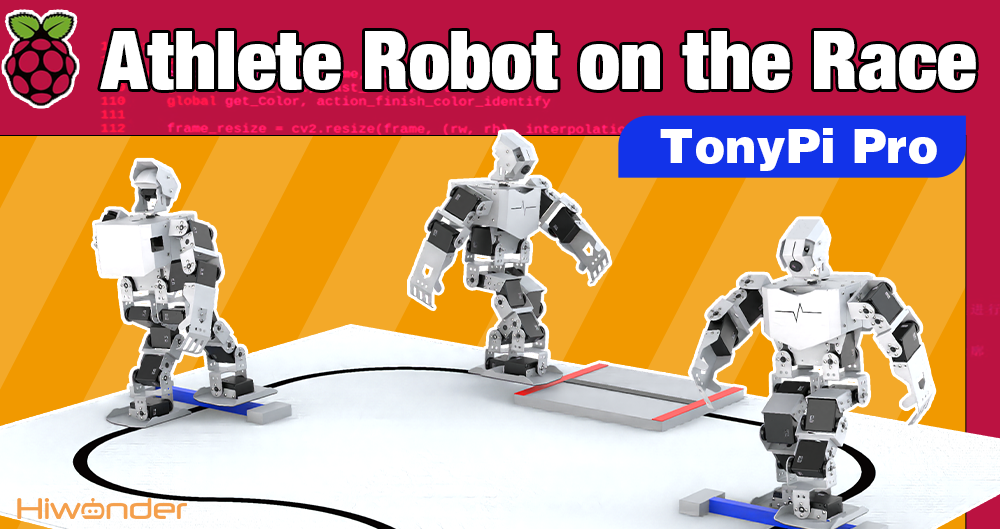 Athlete Robot on the Race