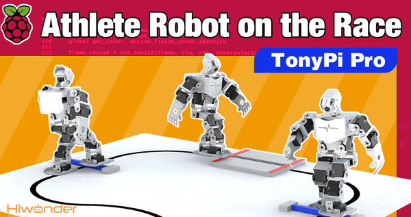 Athlete Robot on the Race