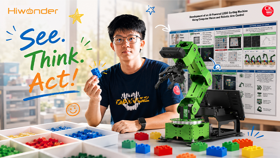 How William and His Team Built an AI LEGO Sorting Robot with Hiwonder JetArm