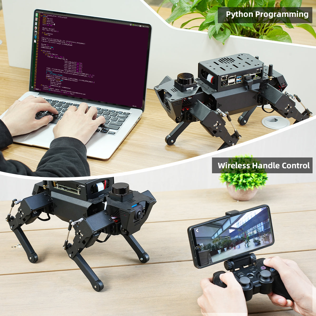 ROSPug Quadruped Bionic Robot Dog Powered by Jetson Nano ROS Open Sour ...