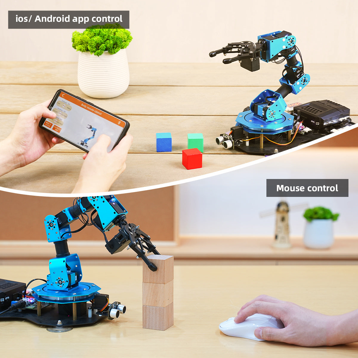 xArm 2.0: Hiwonder New Intelligent Robotic Arm Support Scratch & Python Assemble Programmable Robotic Kit