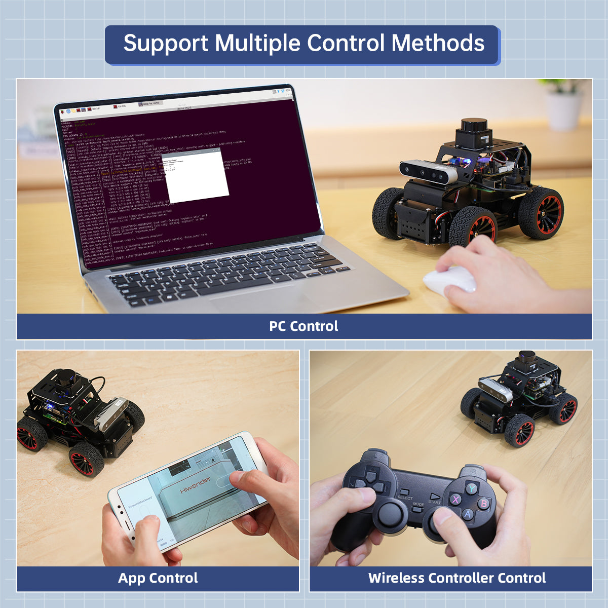 Hiwonder MentorPi A1 Raspberry Pi Robot Car – Ackerman Chassis, ROS2 AI Coding Robot with Large AI model ChatGPT, SLAM and Autonomous Driving
