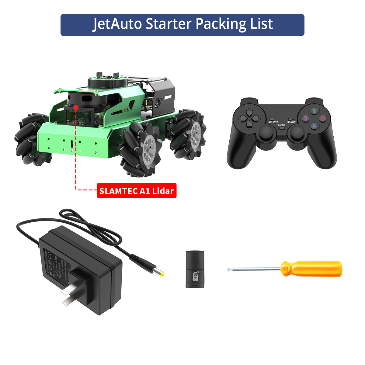 Hiwonder JetAuto AI Robot Kit, NVIDIA Jetson/Raspberry Pi 5 Powered ROS Educational Robot with OpenClaw & Multimodal AI Model (ChatGPT...), Voice Control, SLAM & AI Vision