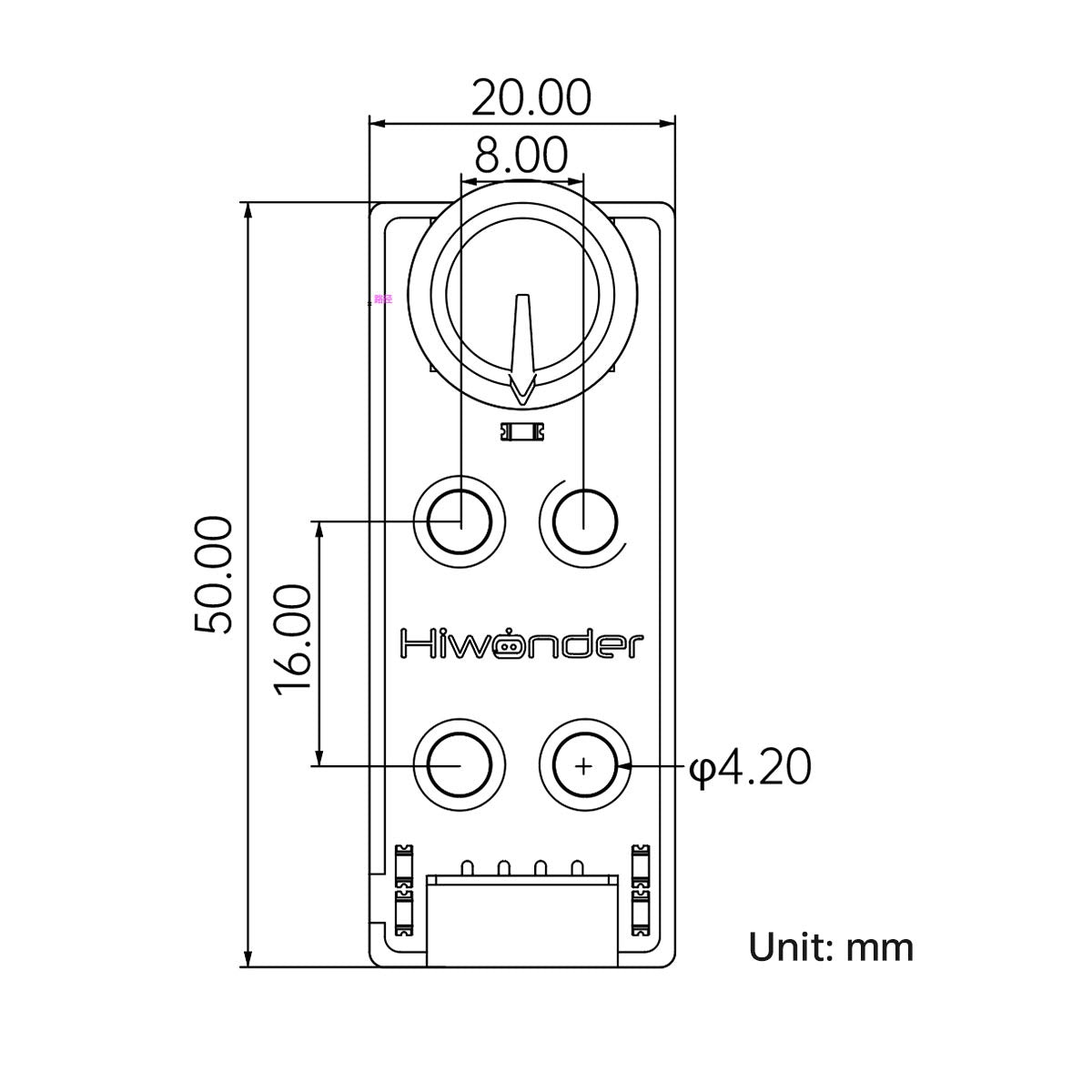Knob Module：Hiwonder Robot Sensor Compatible with Arduino/ Raspberry Pi/ Jetson Nano/ micro:bit