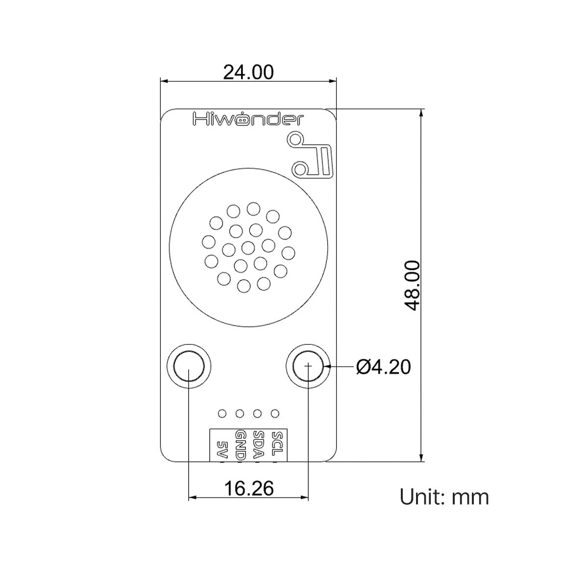 MP3 Module: Hiwonder Programming Music Player Module/Support TF Card/MP3 WAV Decoding