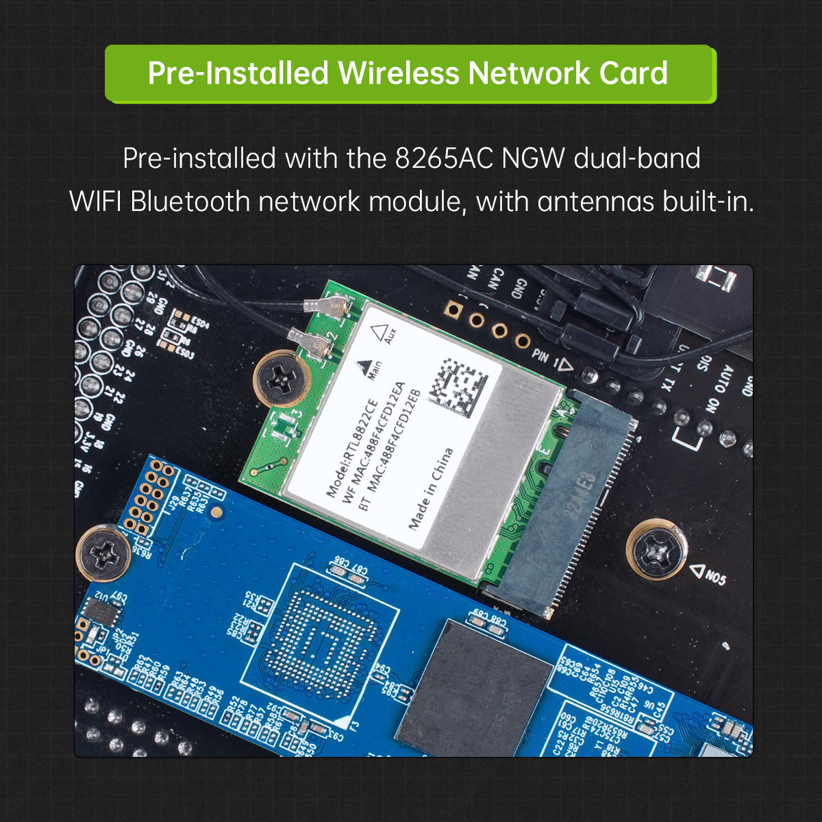 Pre-Installed Wireless Network Card