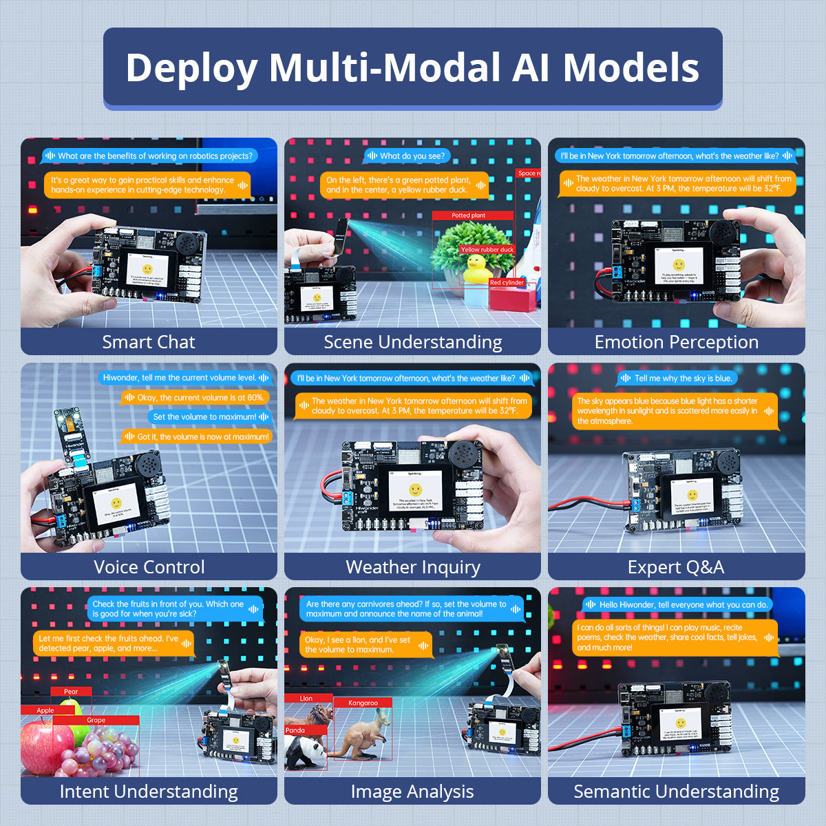 Hiwonder ESP32-S3 Development Board AI Vision & Smart Chat with LLMs Robot Programming Board Kit