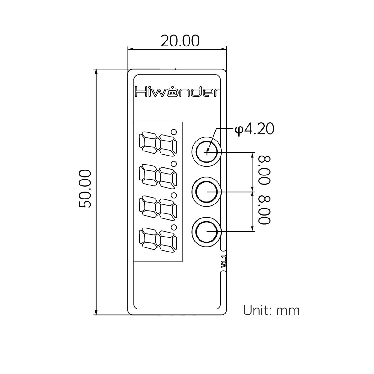 Digital Tube Module: Hiwonder Robot Module Compatible with Arduino/ Raspberry Pi/ Jetson Nano/ micro:bit