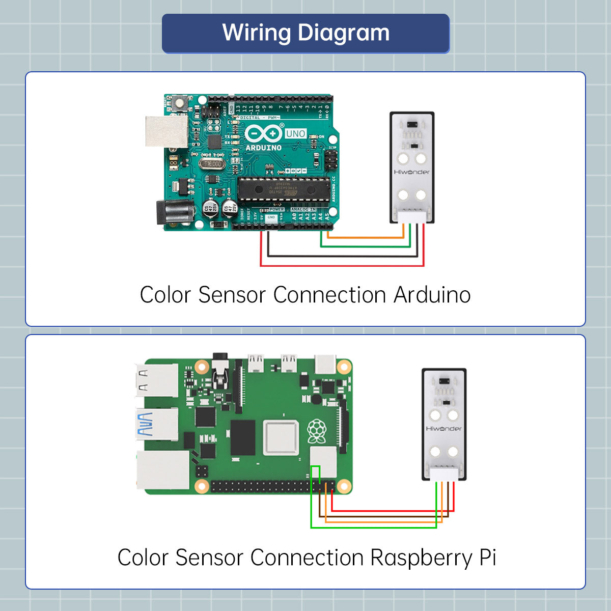 Color Sensor: Hiwonder Robot Sensor Compatible with Arduino