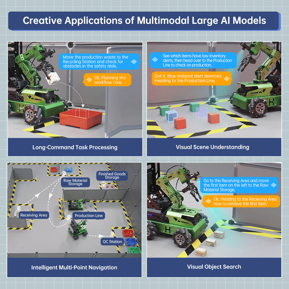 Hiwonder JetAuto Pro AI Robot Car with 6DOF Vision Robotic Arm, Support ROS1 ROS2, with Large AI Model (ChatGPT), SLAM Mapping/Navigation, AI Voice Interaction, Intelligent Sorting