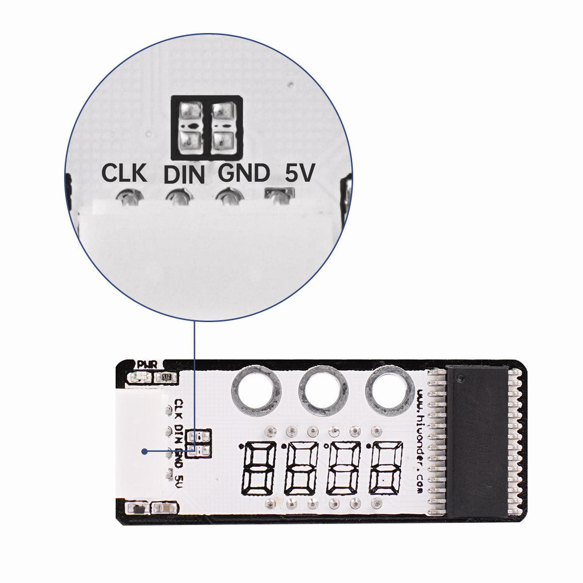 Digital Tube Module: Hiwonder Robot Module Compatible with Arduino/ Raspberry Pi/ Jetson Nano/ micro:bit