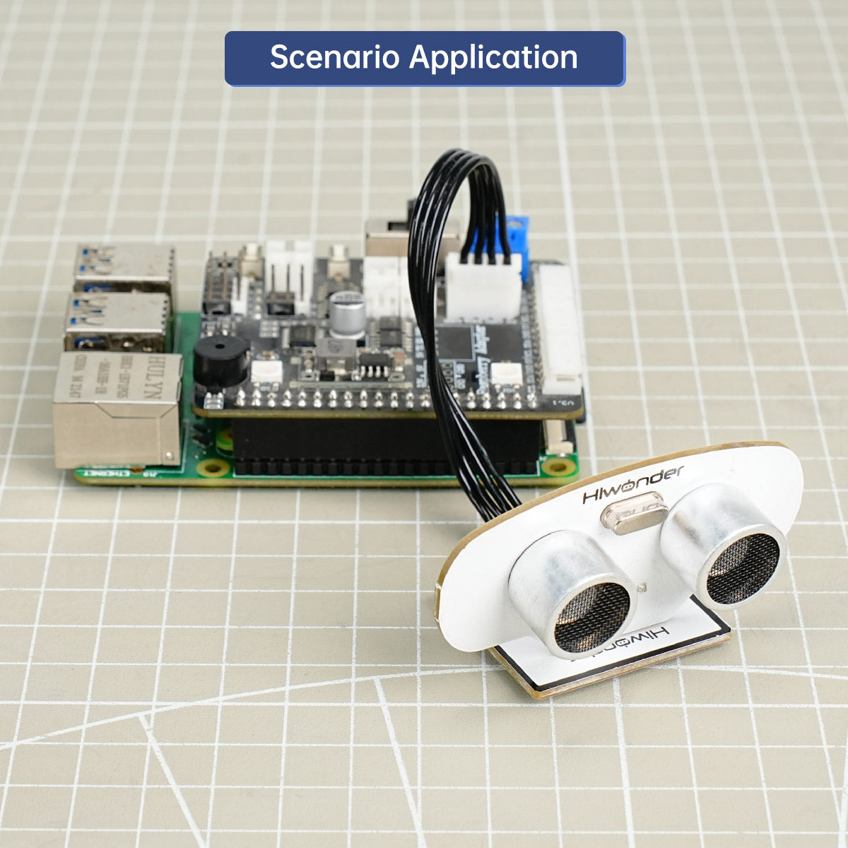 Ultrasonic Sensor: Hiwonder Robot Sensor Compatible with Arduino/ Raspberry Pi/ Jetson Nano/ micro:bit