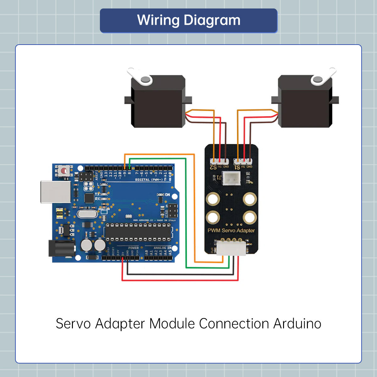 PWM Servo Adapter Module: Hiwonder Robot Sensor Compatible with Arduino