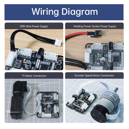4 Pin Encoder Module 4-Channel Encoder Motor Driver with Onboard Voltage Regulation Circuit ...