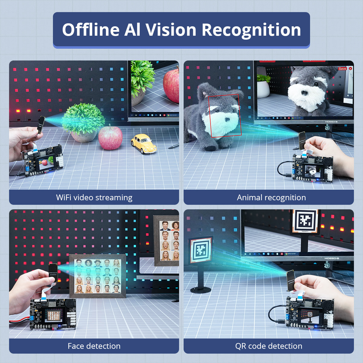 Hiwonder ESP32-S3 Development Board AI Vision & Smart Chat with LLMs Robot Programming Board Kit