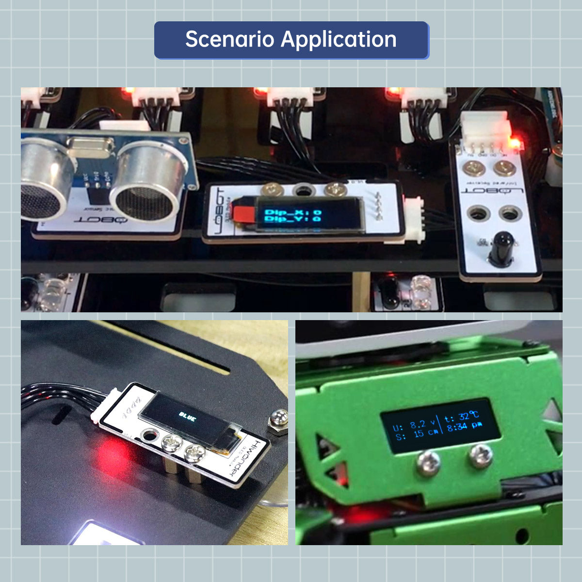 OLED Display Module: Hiwonder Robot Module Compatible with Arduino/ Ra