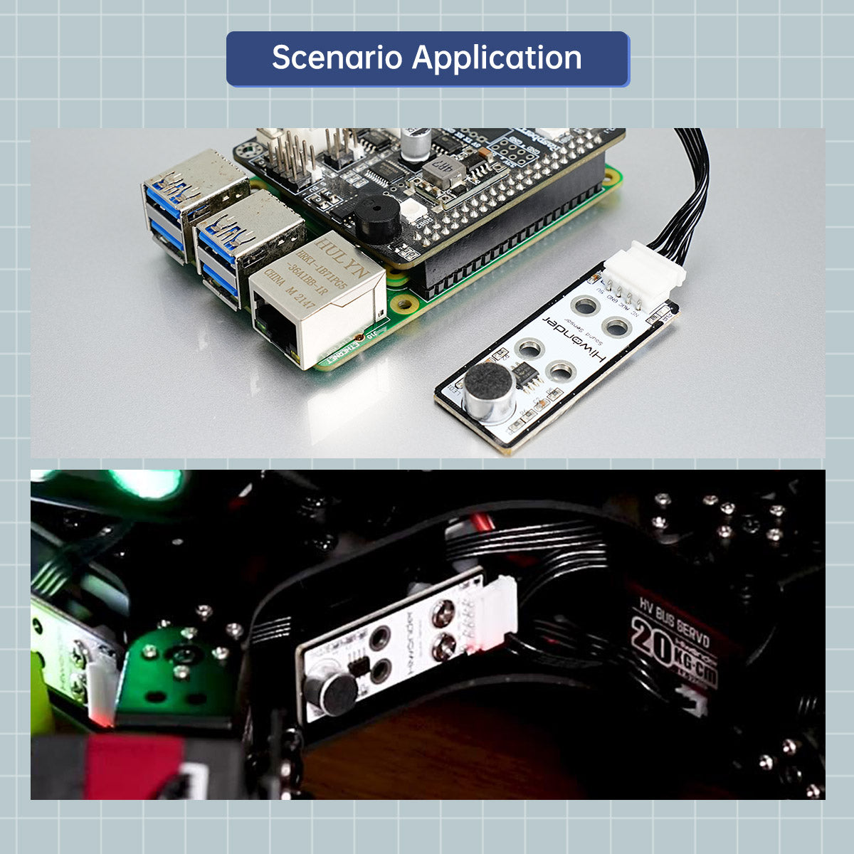 Sound Sensor: Hiwonder Robot Sensor Compatible with Arduino/ Raspberry Pi/ Jetson Nano/ micro:bit