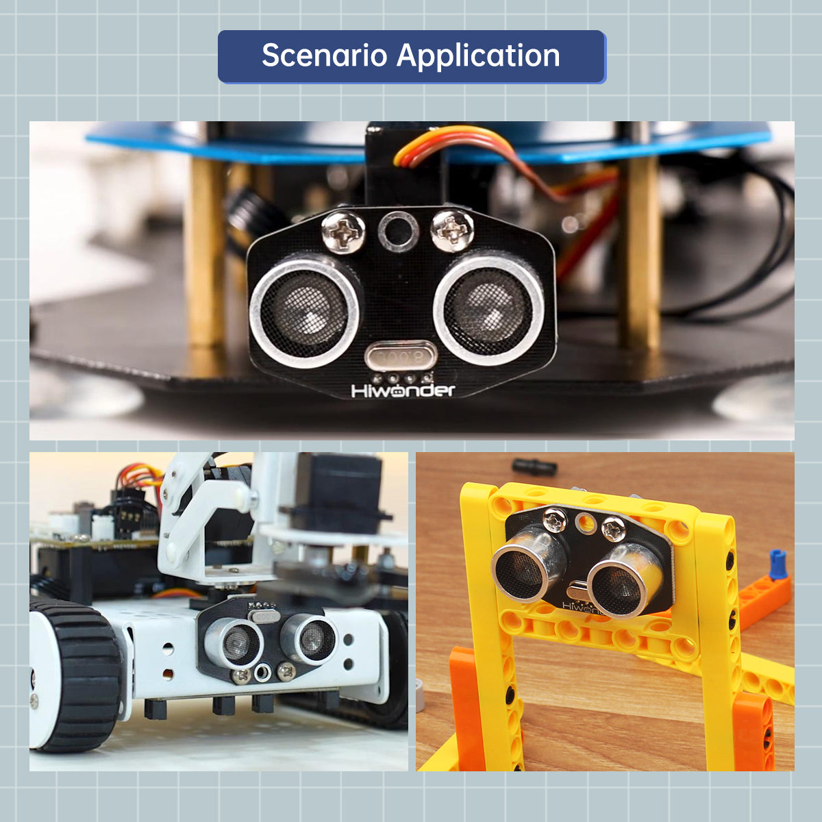 Hiwonder Ultrasonic Module: Hiwonder Detection Distance Sensor for Robotic Car DIY
