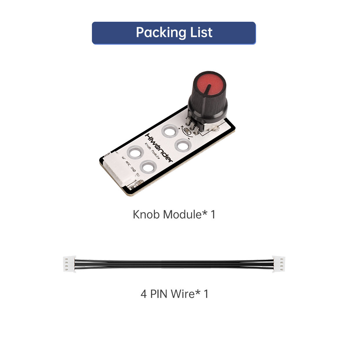Knob Module：Hiwonder Robot Sensor Compatible with Arduino/ Raspberry Pi/ Jetson Nano/ micro:bit