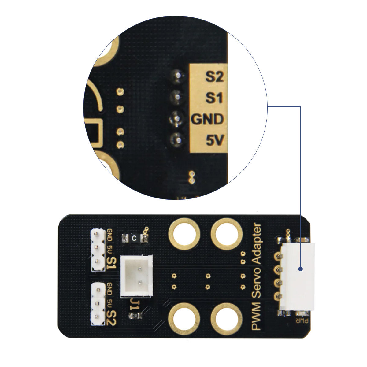 PWM Servo Adapter Module: Hiwonder Robot Sensor Compatible with Arduino/ Raspberry Pi/ micro:bit