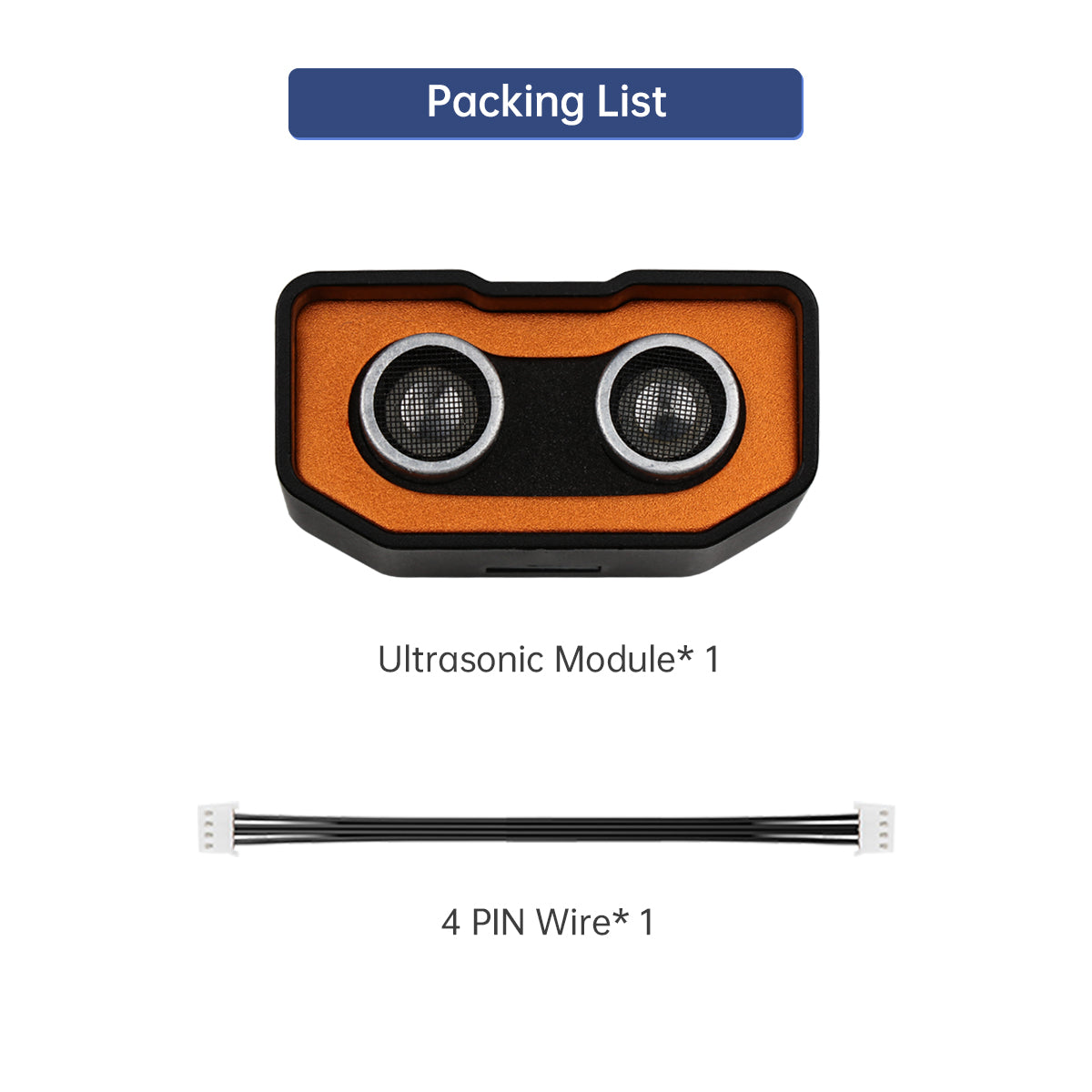 Hiwonder Ultrasonic Module Detection Distance Sensor Compatible with Arduino micro:bit Programming