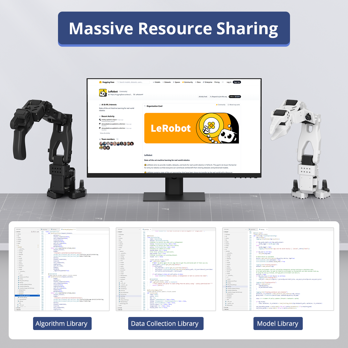 Hiwonder LeRobot SO-ARM101 Open-Source 6-Axis Robotic Arm with AI Vision & AI Recognition for Embodied Intelligence Programming