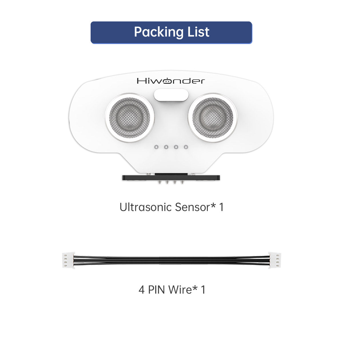 Ultrasonic Sensor: Hiwonder Robot Sensor Compatible with Arduino/ Raspberry Pi/ Jetson Nano/ micro:bit