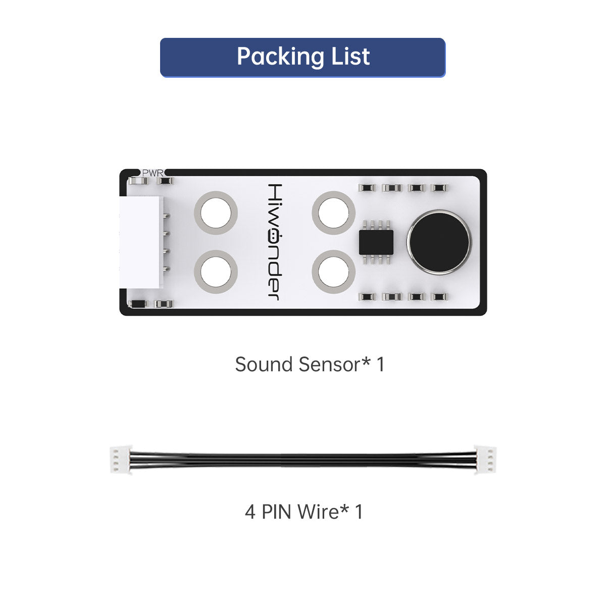 Sound Sensor: Hiwonder Robot Sensor Compatible with Arduino/ Raspberry Pi/ Jetson Nano/ micro:bit