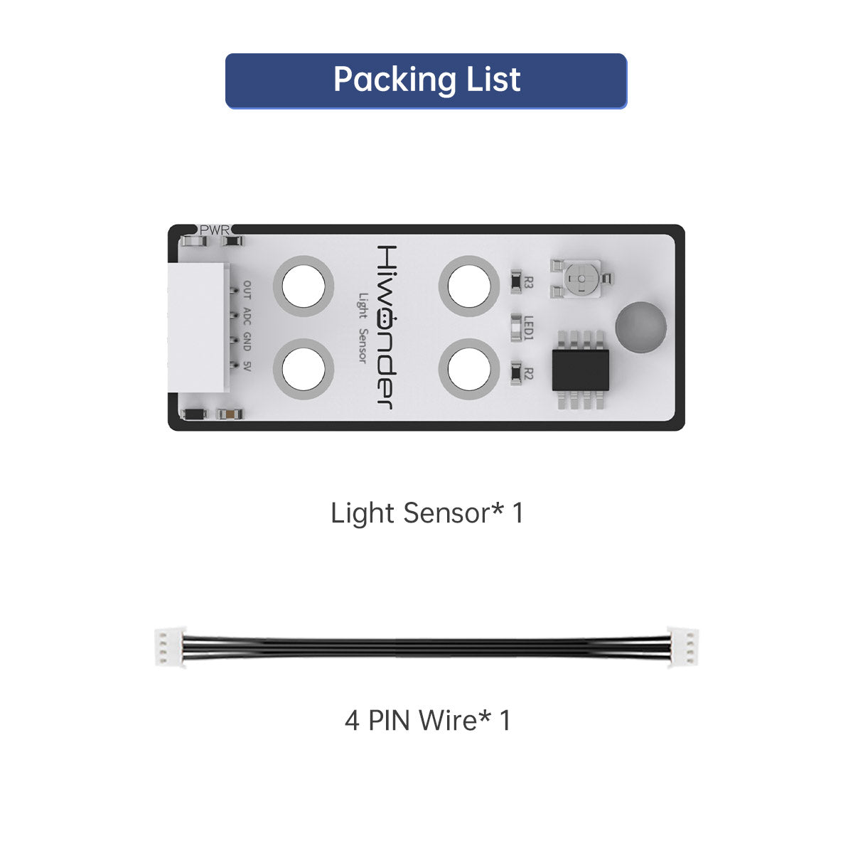 Light Sensor: Hiwonder Robot Sensor Compatible with Arduino