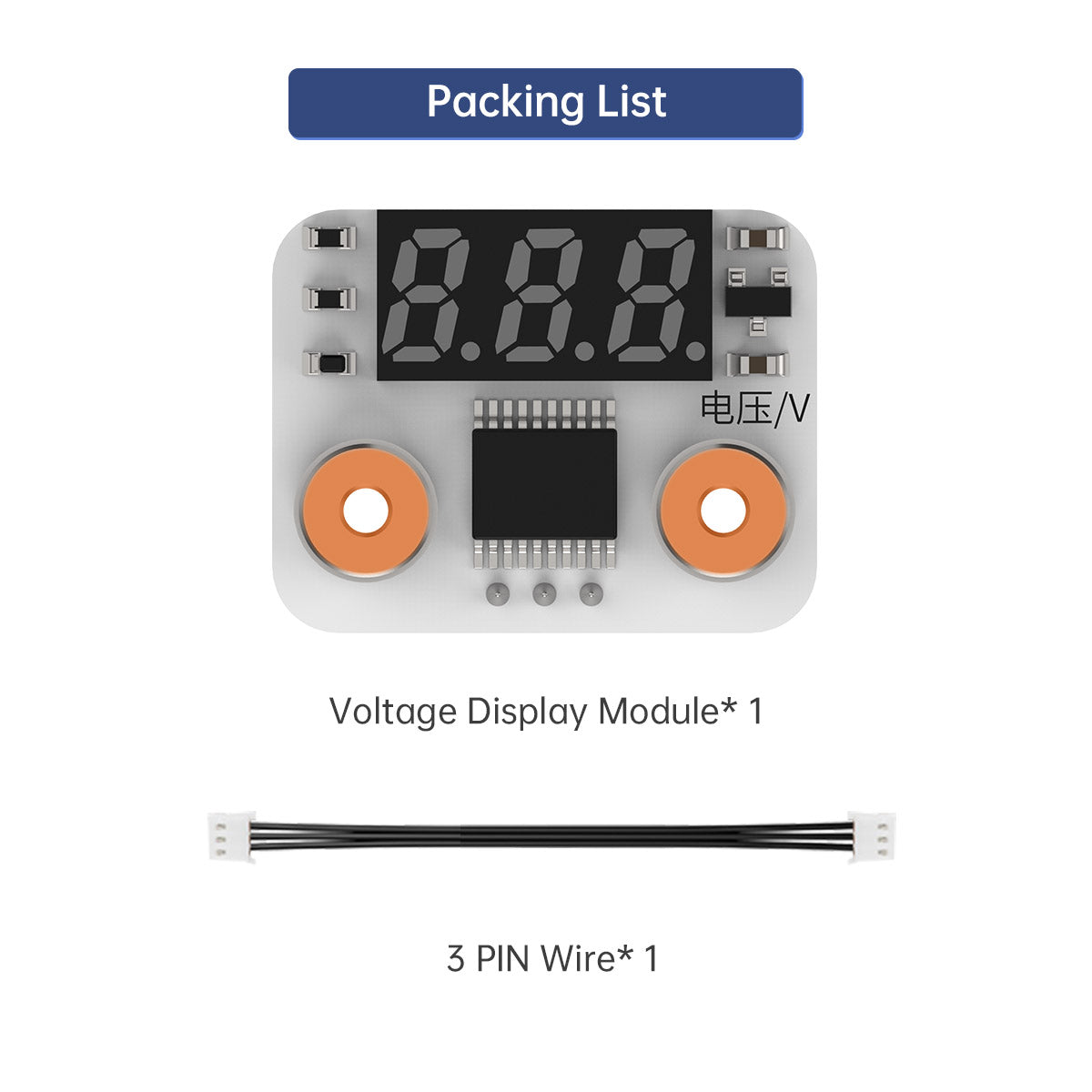 Hiwonder Voltage Display Module Compatible with Hiwonder Robot