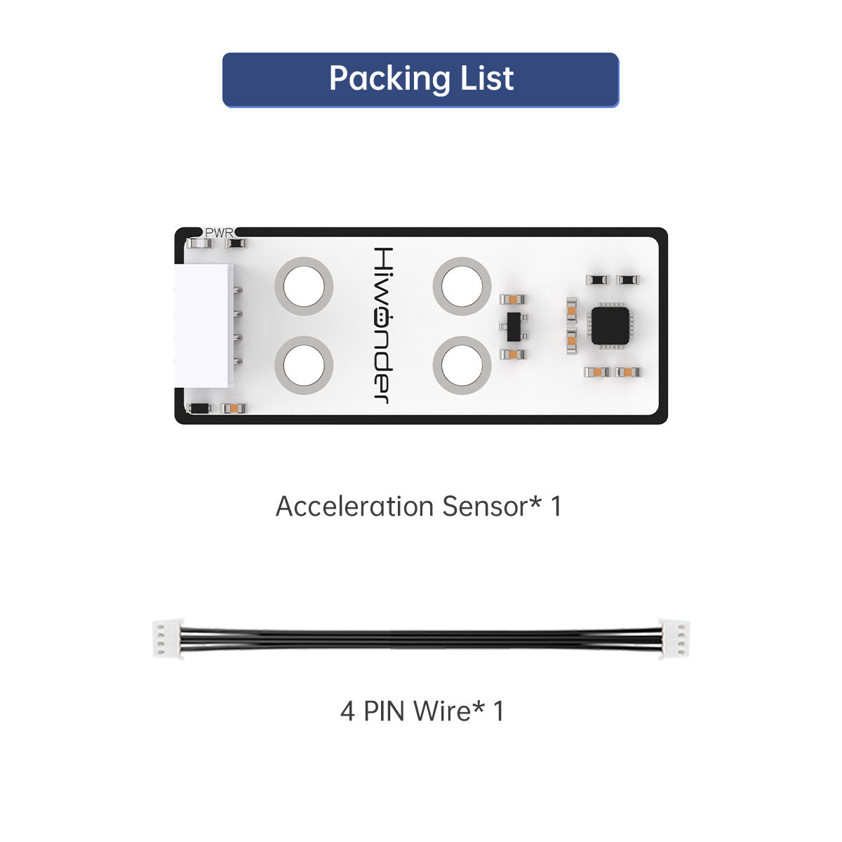 Acceleration Sensor: Hiwonder Robot Sensor Compatible with Arduino/ Raspberry Pi/ Jetson Nano/ micro:bit