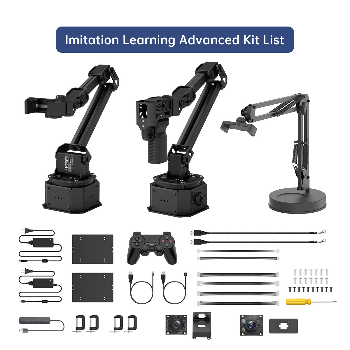 Hiwonder NexArm LeRobot Open-Source 6-Axis Robotic Arm for Embodied AI, Imitation Learning, and ESP32 Development