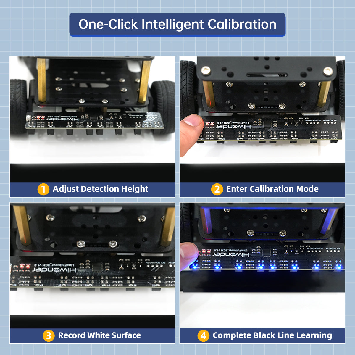 Hiwonder 8-Channel IR Line Follower Sensor Module – IR Line Tracking M