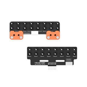 Hiwonder 8-Channel Grayscale Line Follower Sensor Module with Smart Full-Color RGB Recognition & Obstacle Avoidance for Robot Cars