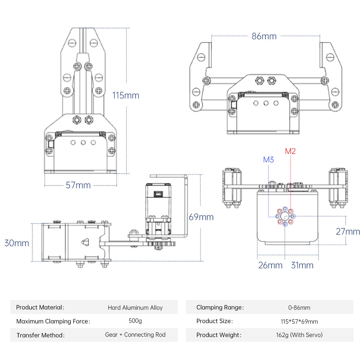 BigClaw Mechanical Gripper for Robot DIY