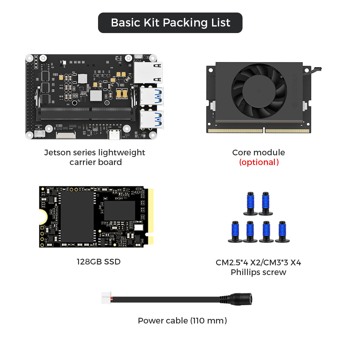 NVIDIA Jetson Orin Nano/NX SUPER Lightweight Mini AI Development Carrier Board Kit