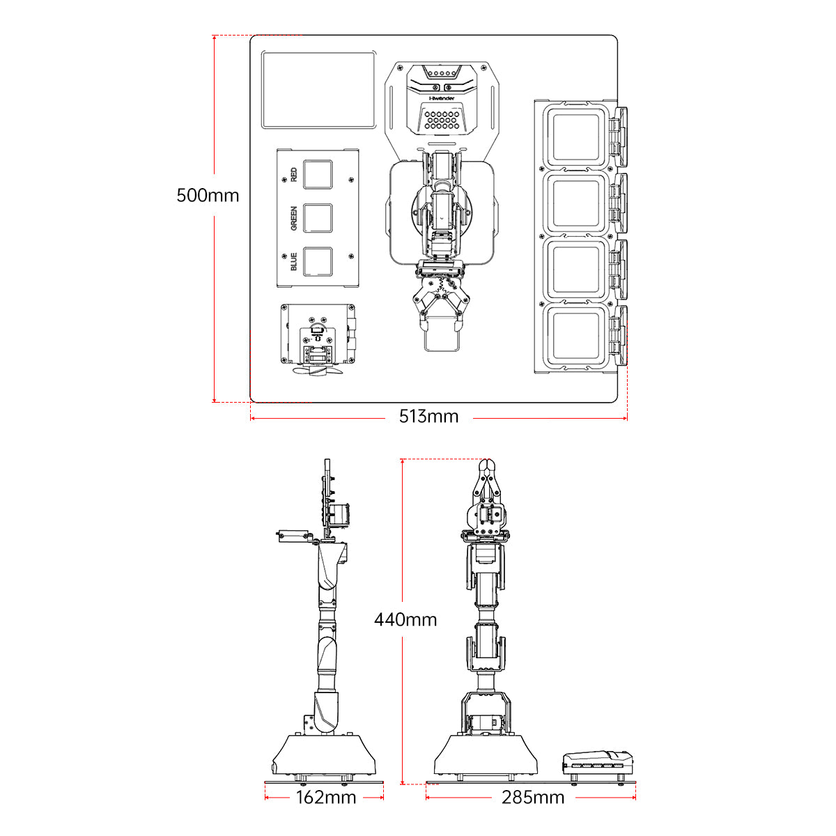 Hiwonder AiArm Vision Robot Arm Kit for Education Demonstration Support Scratch and Python