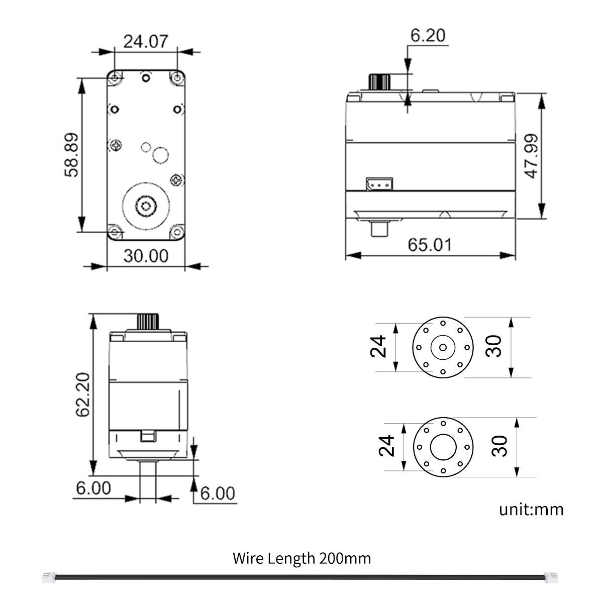 Hiwonder HTD-85H Intelligent Serial Bus Servo Stainless Steel Gear 85KG High Torque
