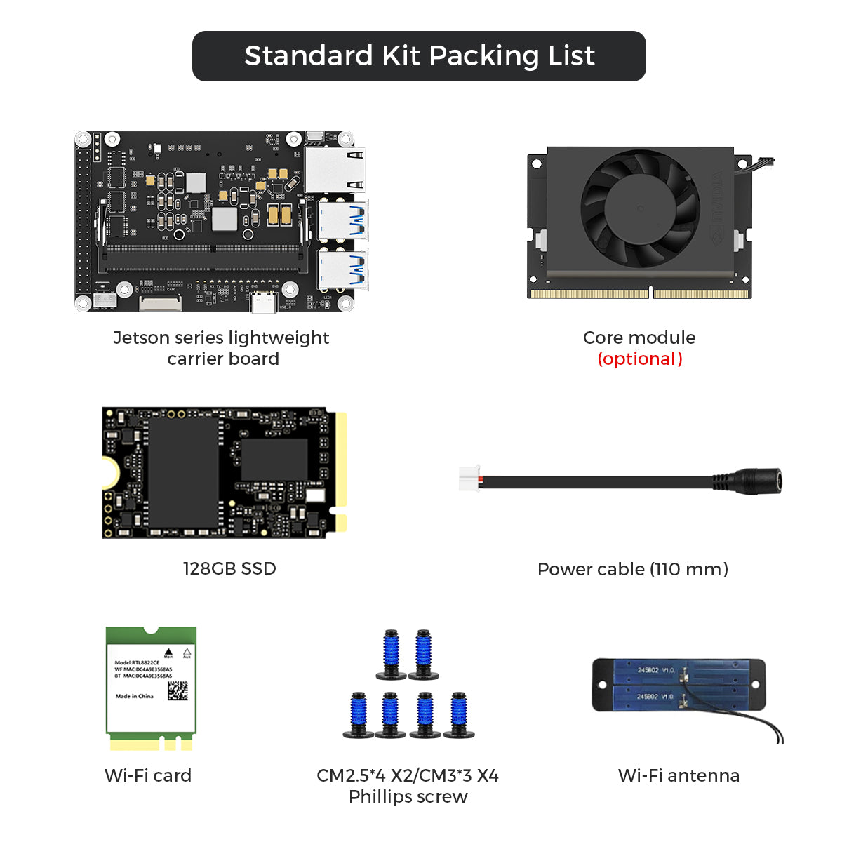 NVIDIA Jetson Orin Nano/NX SUPER Lightweight Mini AI Development Carrier Board Kit