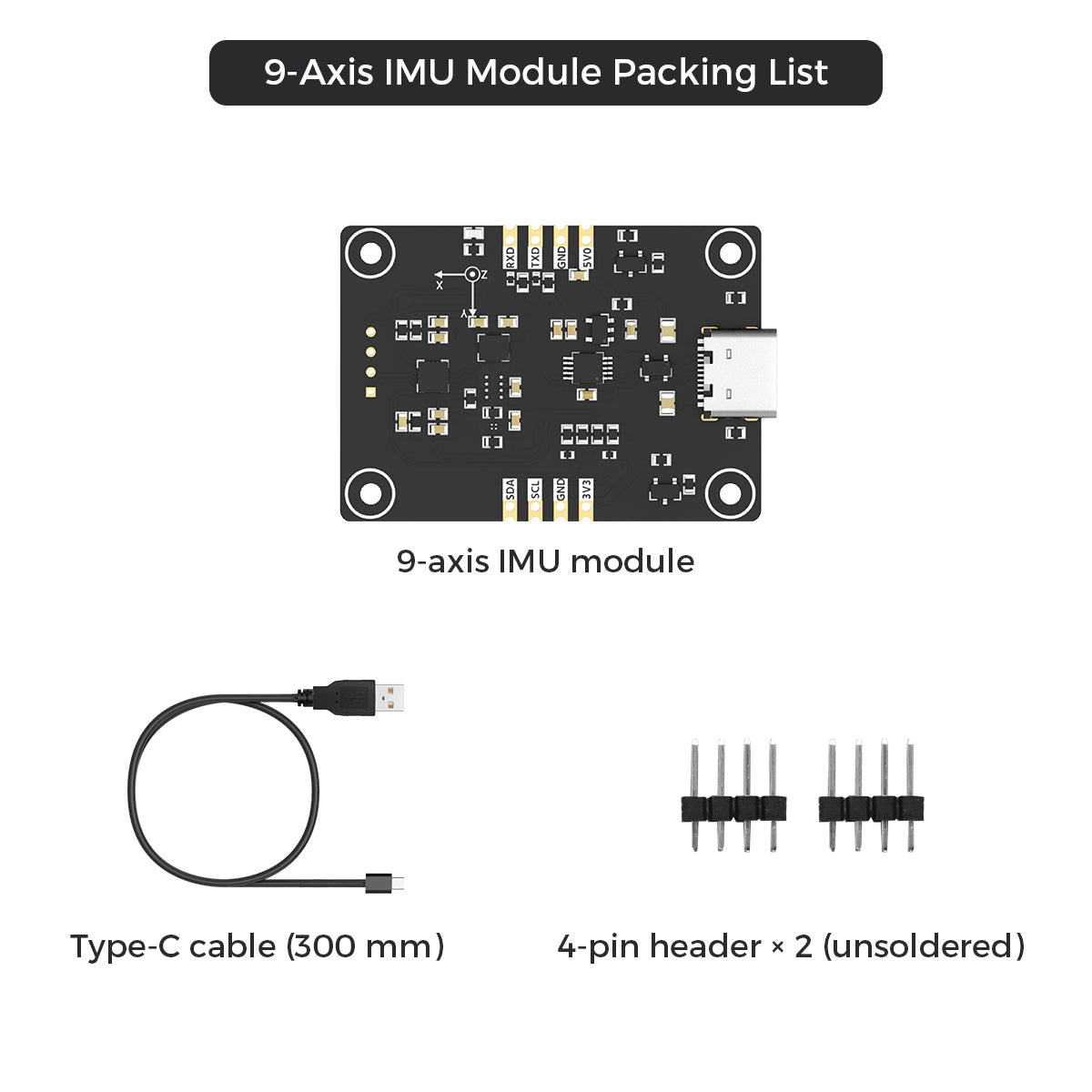 Hiwonder 10-Axis IMU Sensor Module Smart AHRS Attitude & Orientation Sensor with Serial Barometer & Gyroscope for ROS Robots