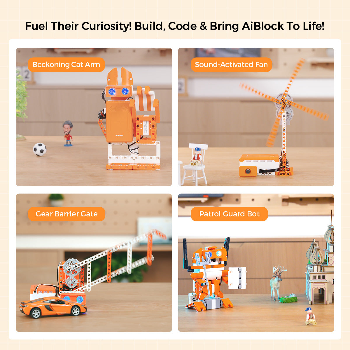 Fuel Their Curiosity! Build,Code & Bring Aiblock To Life!