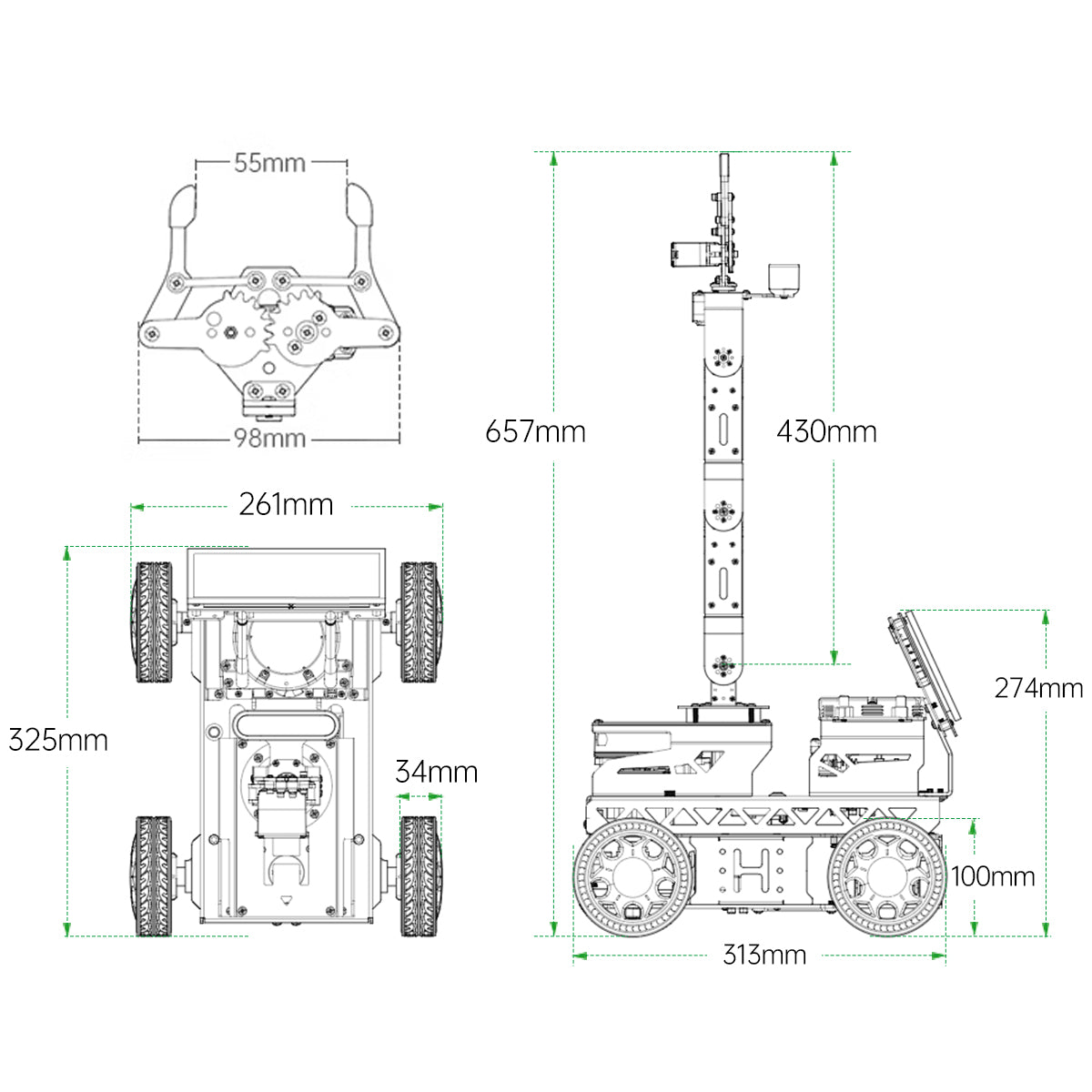 JetRover ROS Robot Car with Vision Robotic Arm Powered by Jetson Nano Support SLAM Mapping/ Navigation/ Python