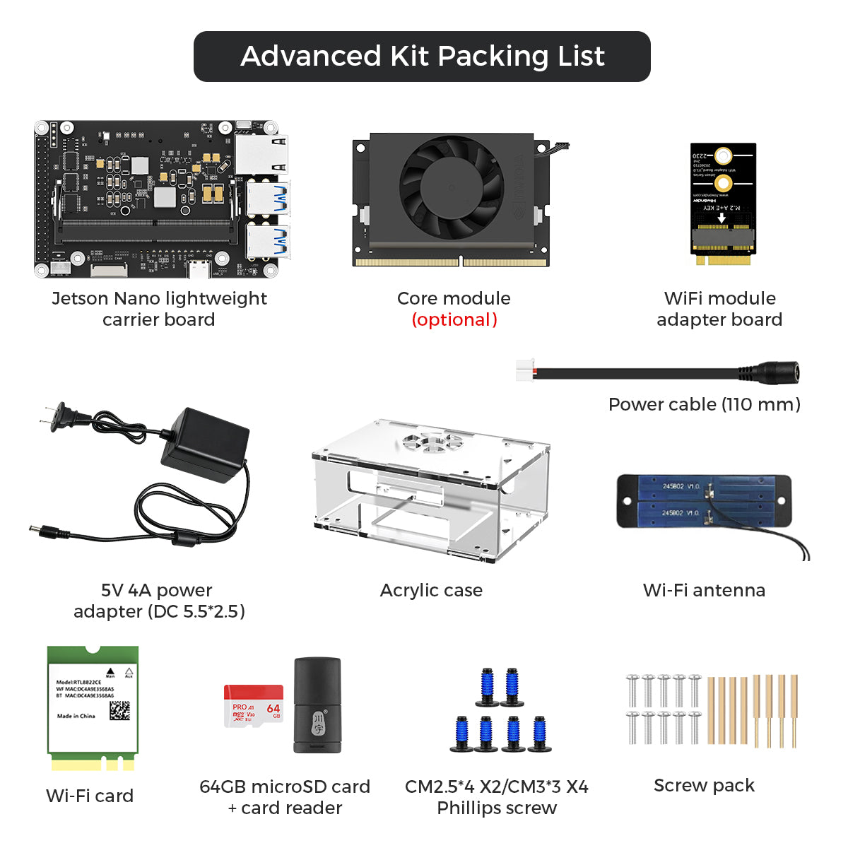 NVIDIA Jetson Nano B01 Carrier Board Highly Integrated AI Development Kit ROS Mini Expansion Board
