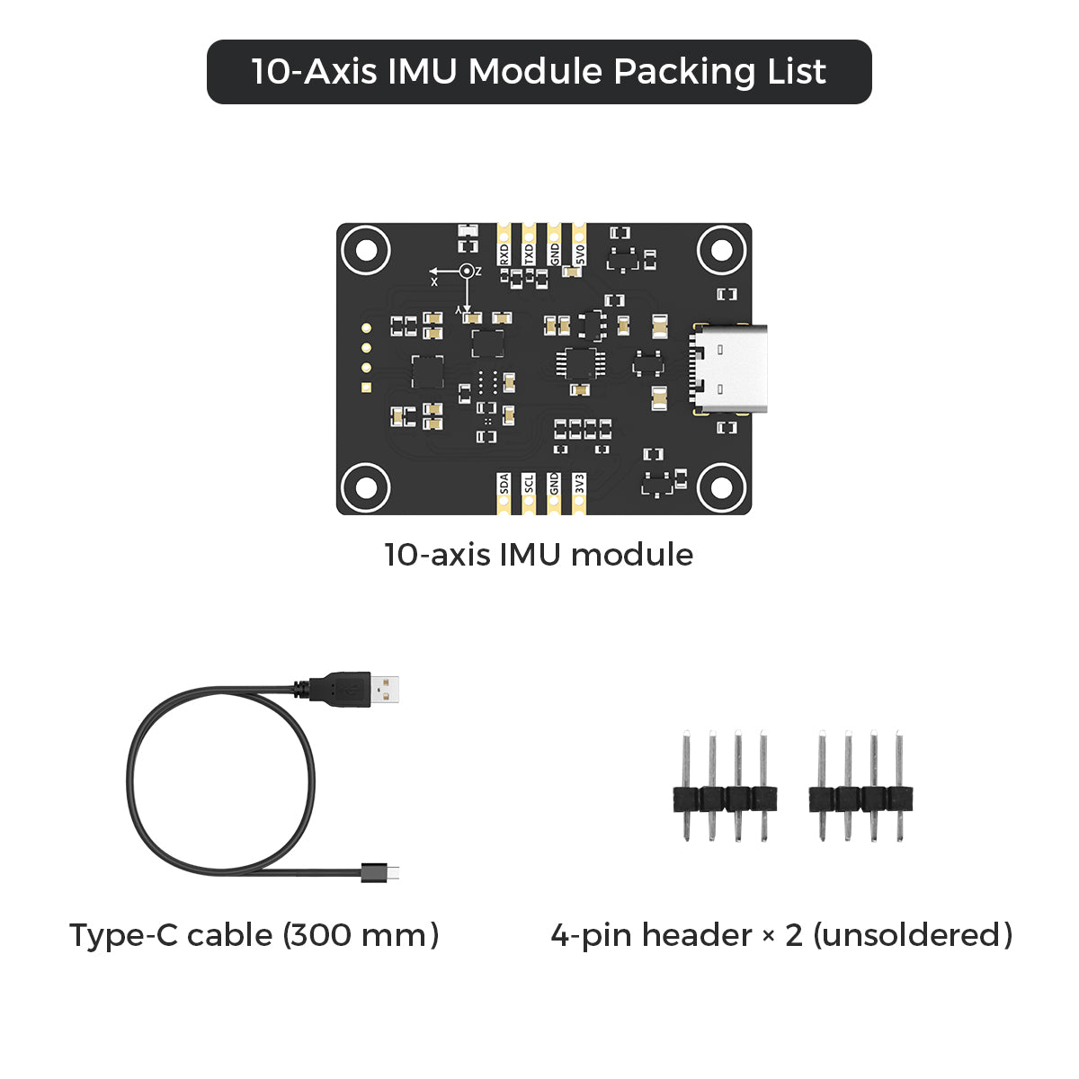 Hiwonder 10-Axis IMU Sensor Module Smart AHRS Attitude & Orientation Sensor with Serial Barometer & Gyroscope for ROS Robots