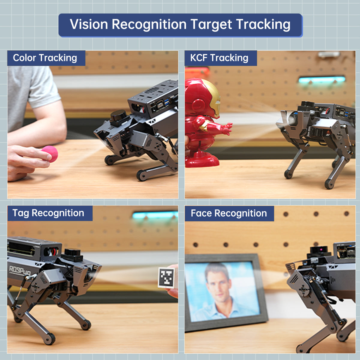 ROSPug Quadruped Bionic Robot Dog Powered by Jetson Nano ROS Open Source Python Programming