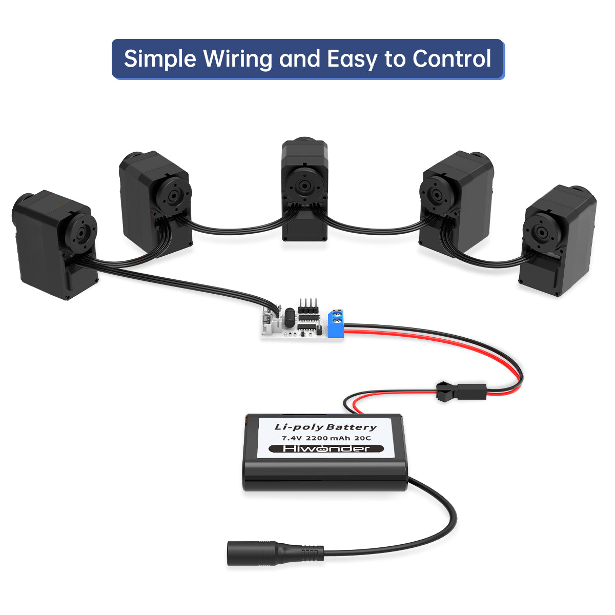 Hiwonder LX-16A Full Metal Gear Serial Bus Servo with Real-Time Feedback Function for RC Robot( Control Angle 240)