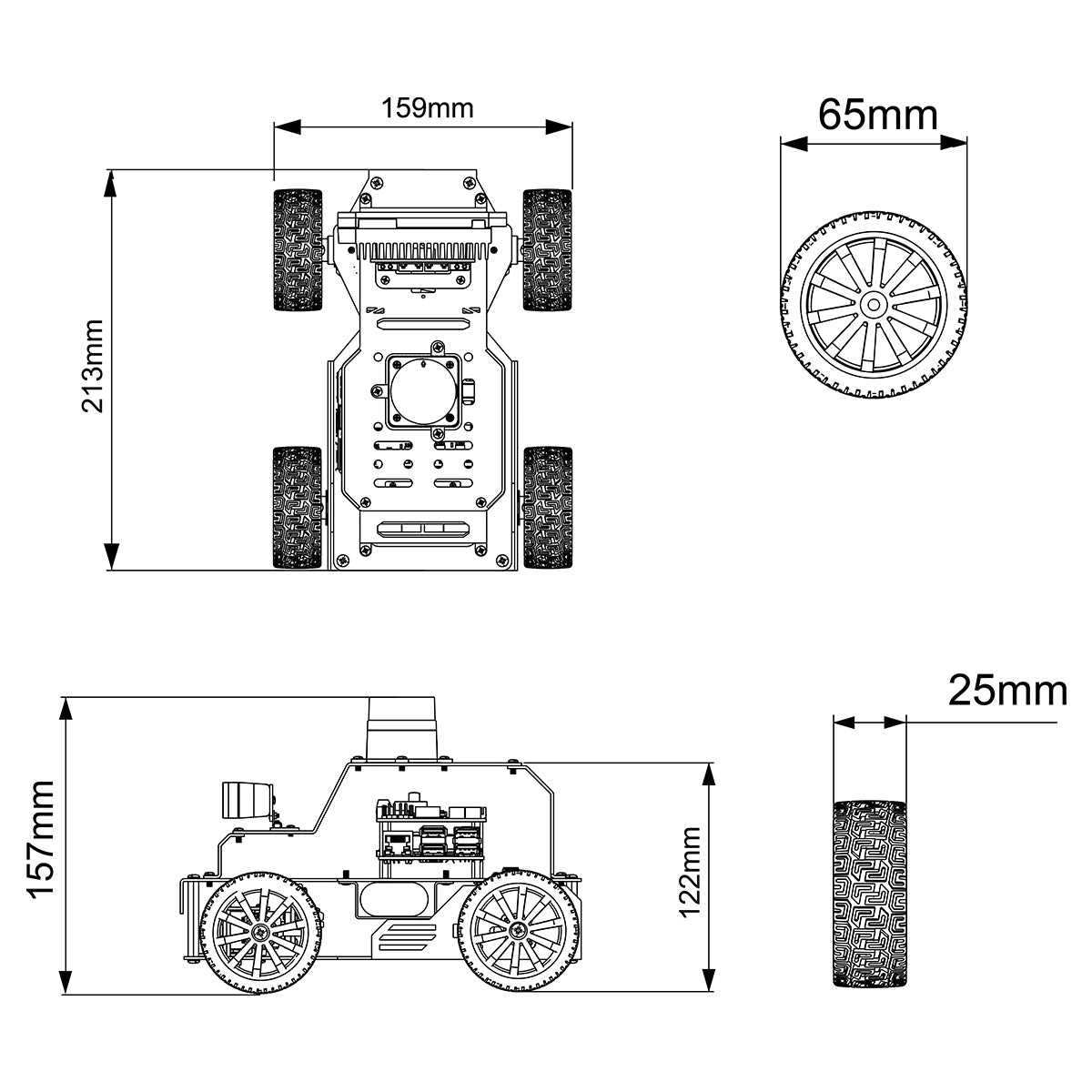 Hiwonder MentorPi A1 Raspberry Pi Robot Car – Ackerman Chassis, ROS2 AI Coding Robot with Large AI model ChatGPT, SLAM and Autonomous Driving