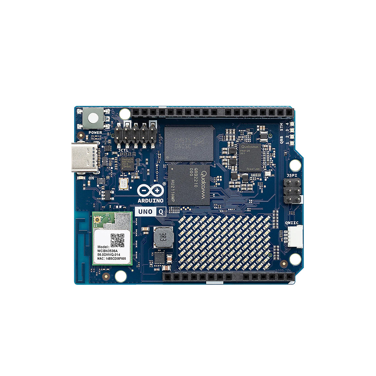 Arduino UNO Q Edge Computing AI Development Board, Dual-Architecture, Dual-Band WiFi 5 & Bluetooth 5.1